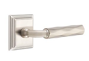 Emtek R-Bar Tribeca Door Lever with Wilshire Rosette 