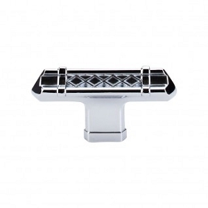 Top Knobs TK204PC Tower Bridge T Handle 2 5/8 Inch Polished Chrome
