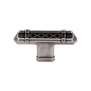 Top Knobs TK204PTA Tower Bridge T Handle 2 5/8 Inch Pewter Antique