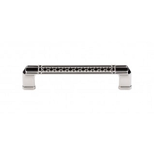 Top Knobs TK206PN Tower Bridge Pull 5 Inch CC Polished Nickel