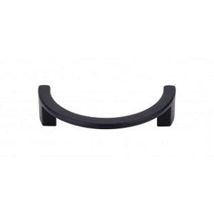 Top Knobs TK53BLK Sanctuary I Half Circle Open Pull 3 1/2 Inch CC Flat Black