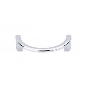 Top Knobs TK53PC Sanctuary I Half Circle Open Pull 3 1/2 Inch CC Polished Chrome