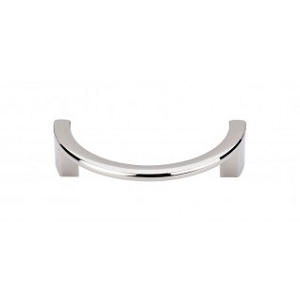 Top Knobs TK53PN Sanctuary I Half Circle Open Pull 3 1/2 Inch CC Polished Nickel