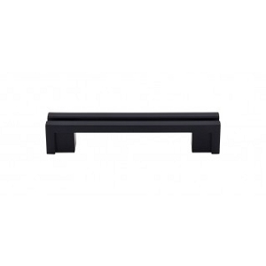 Top Knobs TK55BLK Sanctuary I Flat Rail Pull 3 1/2 Inch CC Flat Black