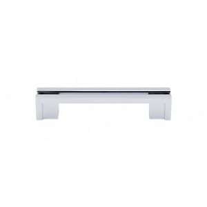 Top Knobs TK55PC Sanctuary I Flat Rail Pull 3 1/2 Inch CC Polished Chrome
