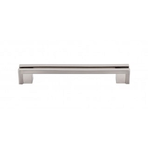 Top Knobs TK56BSN Sanctuary I Flat Rail Pull 5 Inch CC Brushed Satin Nickel
