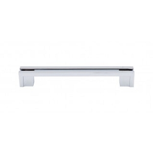 Top Knobs TK56PC Sanctuary I Flat Rail Pull 5 Inch CC Polished Chrome