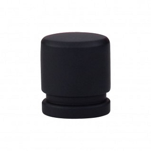 Top Knobs TK57BLK Sanctuary I Oval Knob Small 1 Inch Flat Black