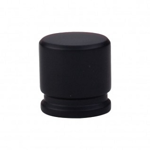 Top Knobs TK59BLK Sanctuary I Oval Knob Medium 1 1/8 Inch Flat Black