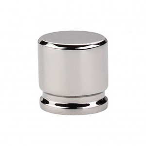 Top Knobs TK59PN Sanctuary I Oval Knob Medium 1 1/8 Inch Polished Nickel