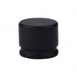 Top Knobs TK61BLK Sanctuary I Oval Knob Large 1 3/8 Inch Flat Black