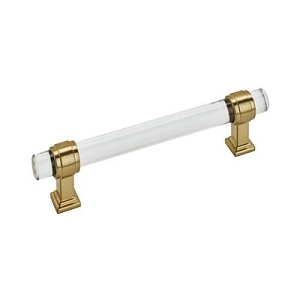 Amerock Glacio 5-1/16 Inch cc Cabinet Pull Clear/Champagne Bronze