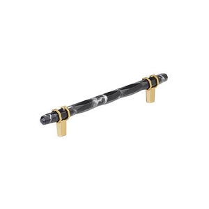 Amerock Carrione 6-5/16 Inch cc Cabinet Pull Marble Black/Champagne Bronze