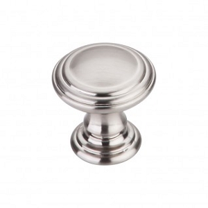 Top Knobs TK320BSN Reeded Knob 1 1/4 Inch Brushed Satin Nickel