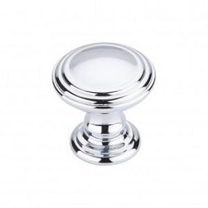 Top Knobs TK320PC Reeded Knob 1 1/4 Inch Polished Chrome