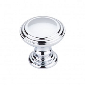 Top Knobs TK321PC Reeded Knob 1 1/2 Inch Polished Chrome