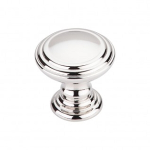 Top Knobs TK321PN Reeded Knob 1 1/2 Inch Polished Nickel