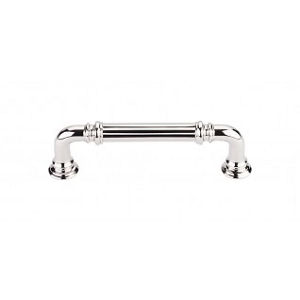 Top Knobs Chareua TK322PN Reeded Pull 3 3/4 Inch CC Polished Nickel