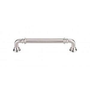 Top Knobs Chareua TK323BSN Reeded Pull 5 Inch CC Brushed Satin Nickel