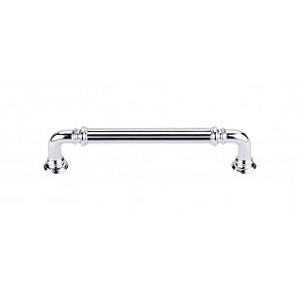 Top Knobs Chareua TK323PC Reeded Pull 5 Inch CC Polished Chrome