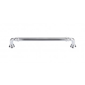 Top Knobs Chareua TK324PC Reeded Pull 7 Inch CC Polished Chrome