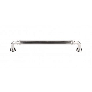Top Knobs Chareua TK324PN Reeded Pull 7 Inch CC Polished Nickel