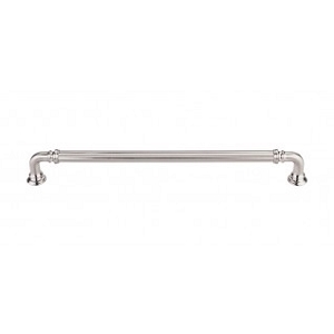 Top Knobs Chareua TK325BSN Reeded Pull 9 Inch CC Brushed Satin Nickel