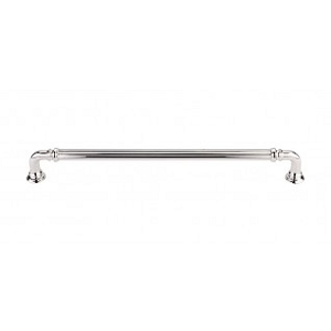 Top Knobs Chareua TK325PN Reeded Pull 9 Inch CC Polished Nickel
