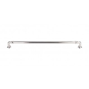 Top Knobs Chareua TK326PN Reeded Pull 12 Inch CC Polished Nickel