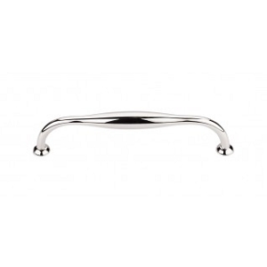 Top Knobs TK382PN Shrewsbury D Pull 6 5/16 Inch CC Polished Nickel