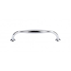 Top Knobs TK384PC Shrewsbury D Pull 5 1/16 Inch CC Polished Chrome