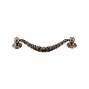 Top Knobs M933 Ribbon & Reed Drop Pull 5 1/16 Inch CC German Bronze