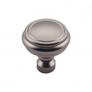 Top Knobs TK880AG Brixton 1 1/4 inch Rimmed Knob Ash Gray