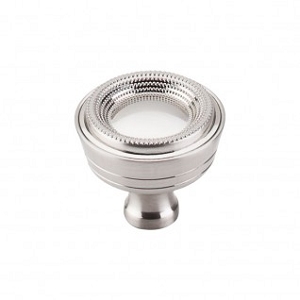 Top Knobs M1594 Beaded Knob 1 5/16 Inch Brushed Satin Nickel