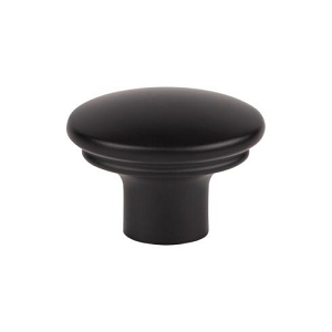 Top Knobs TK3051BLK Julian Oval Knob 1 3/8 Inch Flat Black