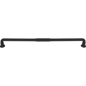 Top Knobs TK1009BLK Kent Appliance Pull 18 Inch CC Flat Black