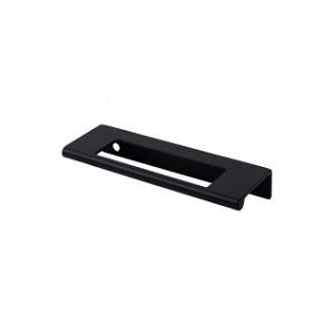 Top Knobs TK520BLK Europa Cut Out Tab Pull 3 3/4 Inch Flat Black