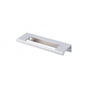 Top Knobs TK520PC Europa Cut Out Tab Pull 3 3/4 Inch Polished Chrome