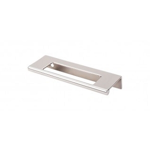Top Knobs TK520PN Europa Cut Out Tab Pull 3 3/4 Inch Polished Nickel