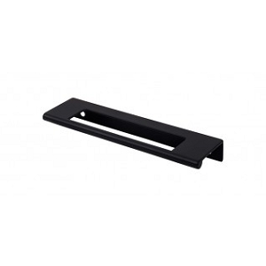 Top Knobs TK521BLK Europa Cut Out Tab Pull 5 Inch Flat Black