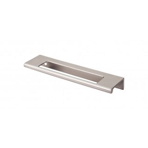 Top Knobs TK521BSN Europa Cut Out Tab Pull 5 Inch Brushed Satin Nickel