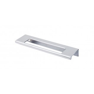 Top Knobs TK521PC Europa Cut Out Tab Pull 5 Inch Polished Chrome