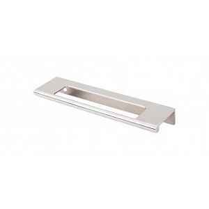Top Knobs TK521PN Europa Cut Out Tab Pull 5 Inch Polished Nickel