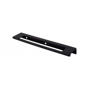Top Knobs TK522BLK Europa Cut Out Tab Pull 6 Inch CC Flat Black