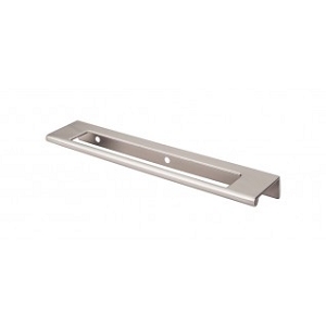 Top Knobs TK522BSN Europa Cut Out Tab Pull 6 Inch Brushed Satin Nickel