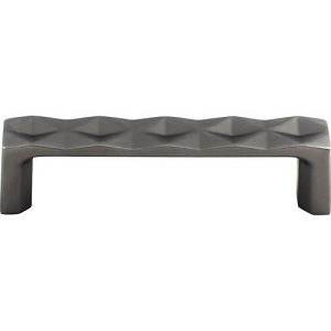 Top Knobs TK561AG Quilted Pull 3 3/4 Inch CC Ash Gray