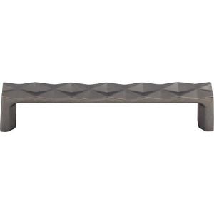 Top Knobs TK562AG Quilted Pull 5 1/16 Inch CC Ash Gray