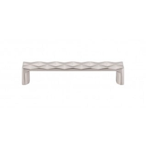 Top Knobs TK562BSN Quilted Pull 5 1/16 Inch CC Brushed Satin Nickel