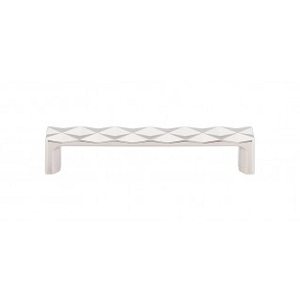 Top Knobs TK562PN Quilted Pull 5 1/16 Inch CC Polished Nickel