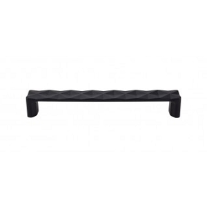 Top Knobs TK563BLK Quilted Pull 6 5/16 Inch CC Flat Black